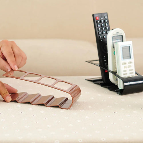 4-Compartment Remote Control & Desktop Organizer | Multi-Purpose Desk Storage Holder