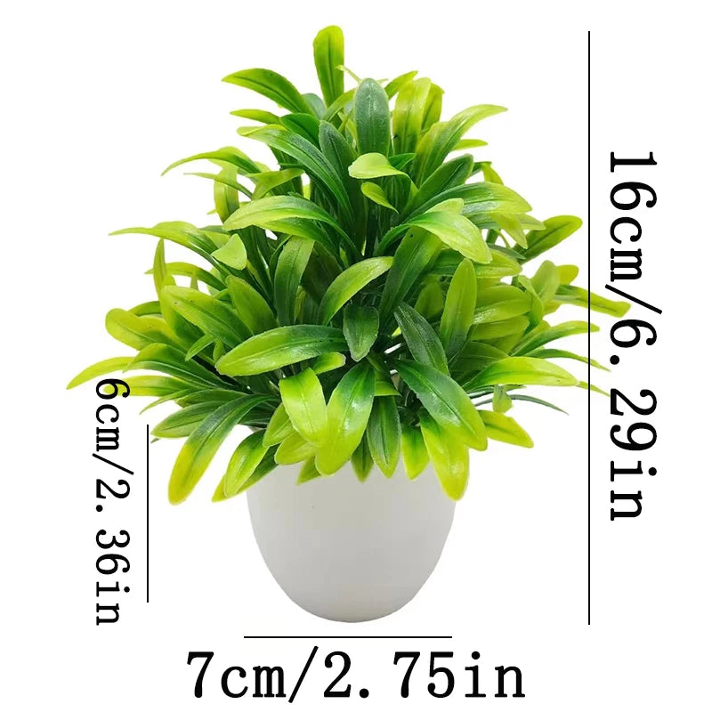 Artificial  Bonsai Plant Window Sill Office Table Desktop Decoration Plastic Fake Plant Potted Home Decor