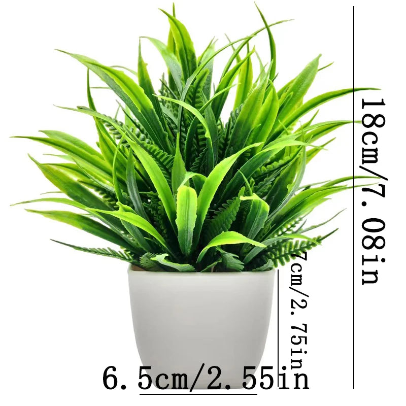 Artificial  Bonsai Plant Window Sill Office Table Desktop Decoration Plastic Fake Plant Potted Home Decor