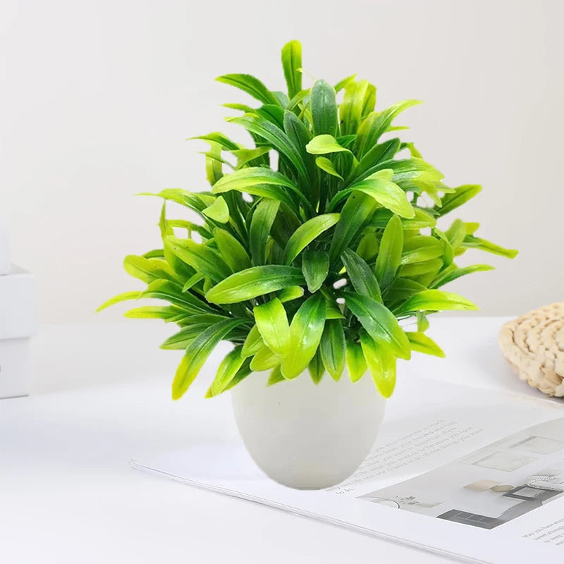 Artificial  Bonsai Plant Window Sill Office Table Desktop Decoration Plastic Fake Plant Potted Home Decor
