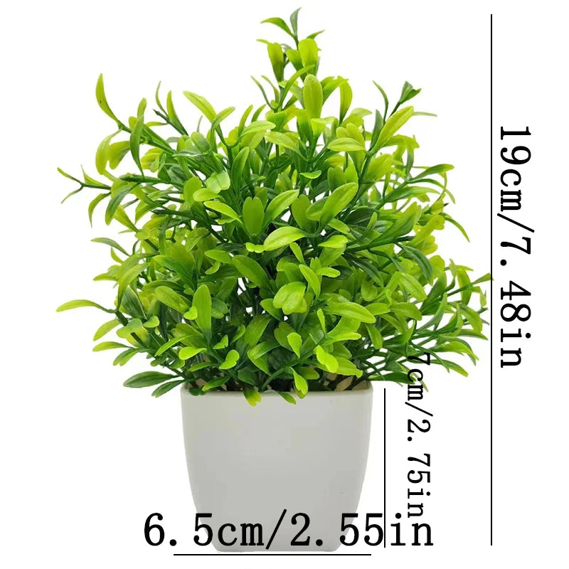 Artificial  Bonsai Plant Window Sill Office Table Desktop Decoration Plastic Fake Plant Potted Home Decor