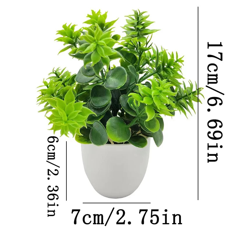 Artificial  Bonsai Plant Window Sill Office Table Desktop Decoration Plastic Fake Plant Potted Home Decor