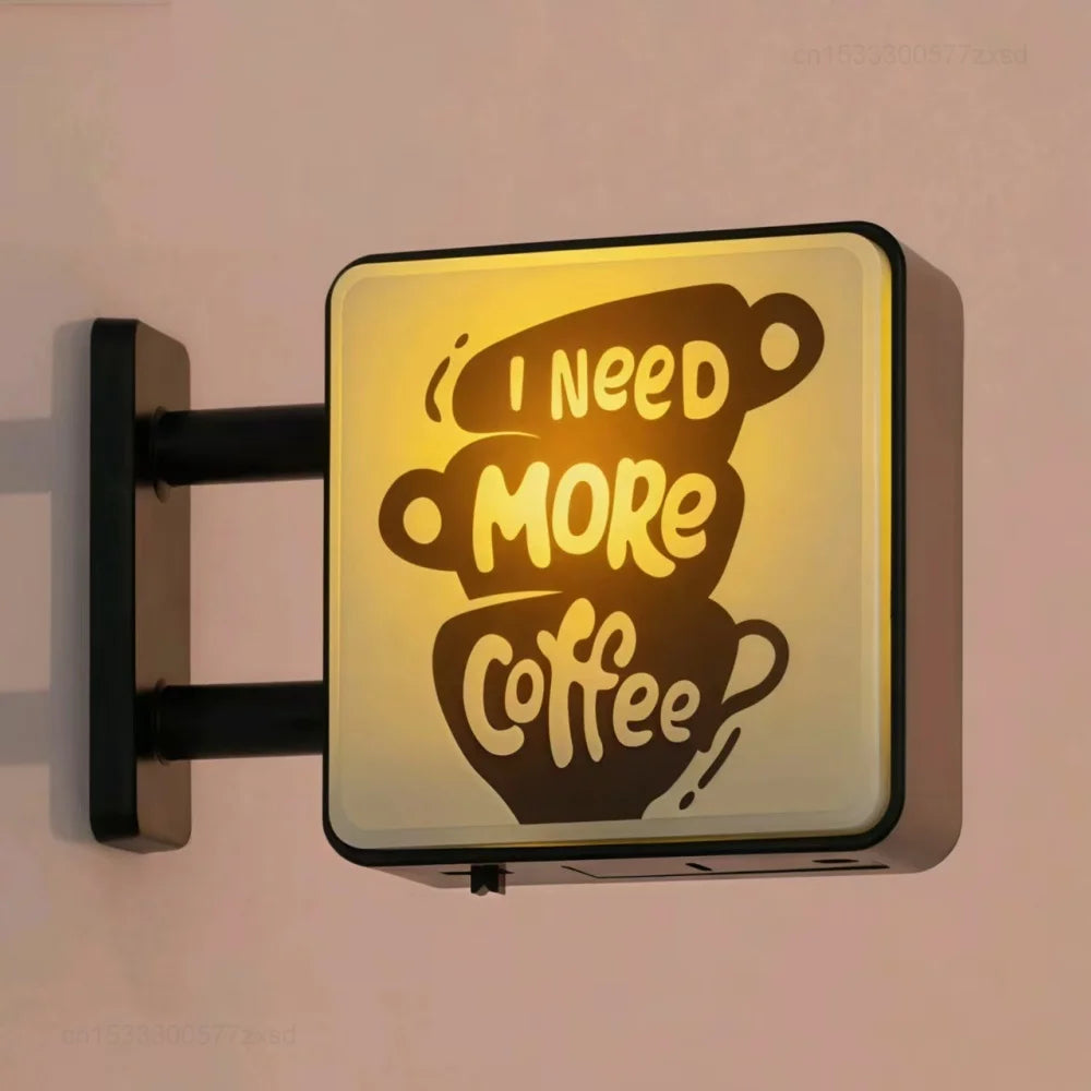 Retro Coffee Corner Light-Up Fridge Magnet | Vintage Coffee Shop Retro Coffee Corner Decoration
