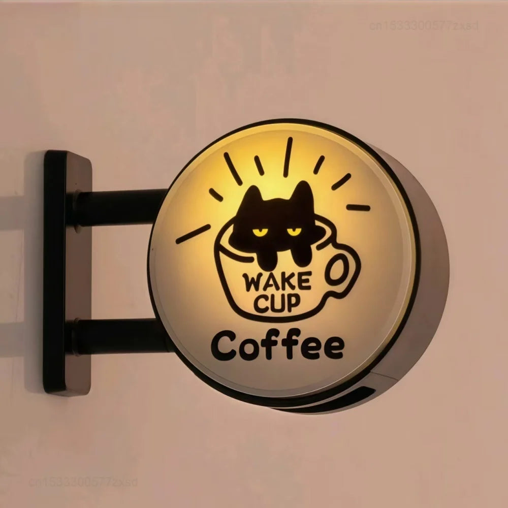 Retro Coffee Corner Light-Up Fridge Magnet | Vintage Coffee Shop Retro Coffee Corner Decoration