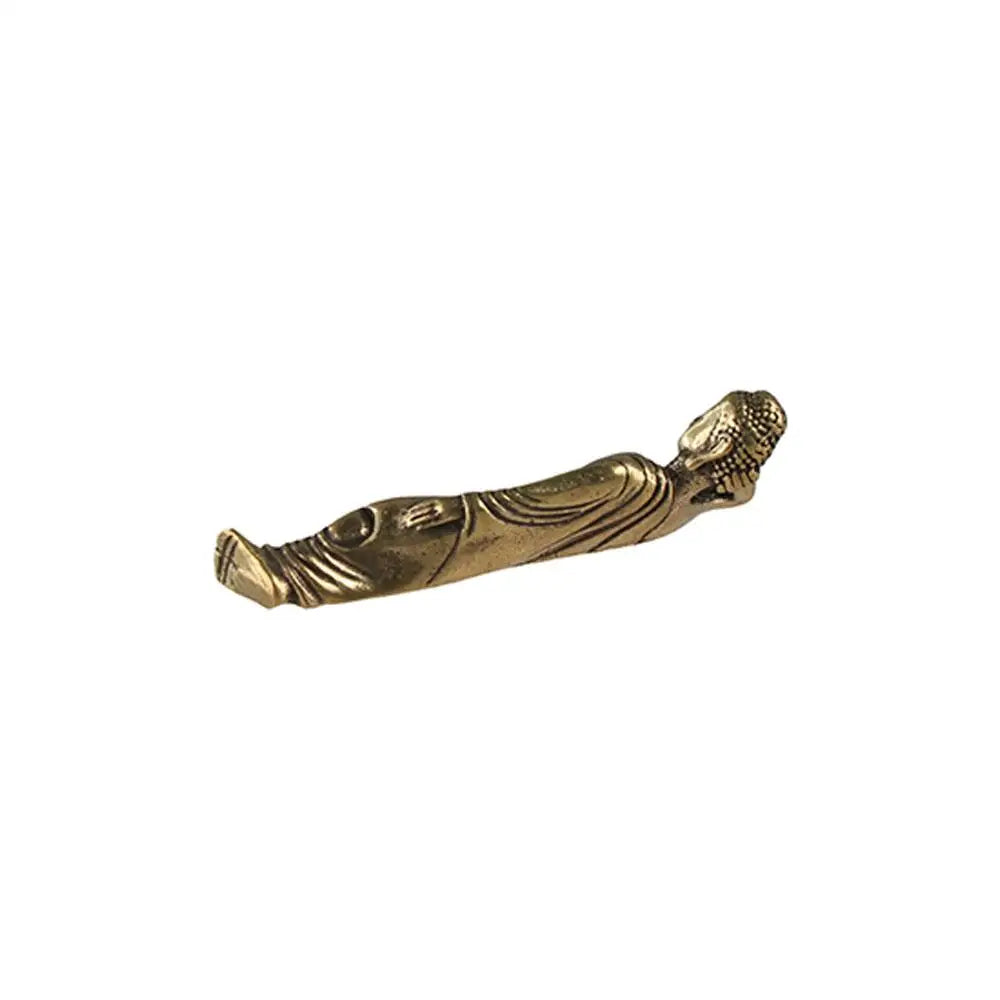 Mini Brass Reclining Buddha Statue | Vintage Meditation Home Decor