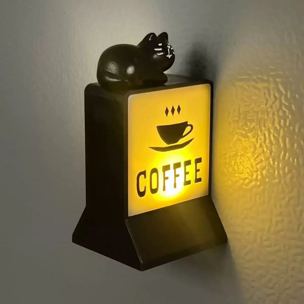 Retro Coffee Corner Light-Up Fridge Magnet | Vintage Coffee Shop Retro Coffee Corner Decoration