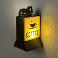 Retro Coffee Corner Light-Up Fridge Magnet | Vintage Coffee Shop Retro Coffee Corner Decoration