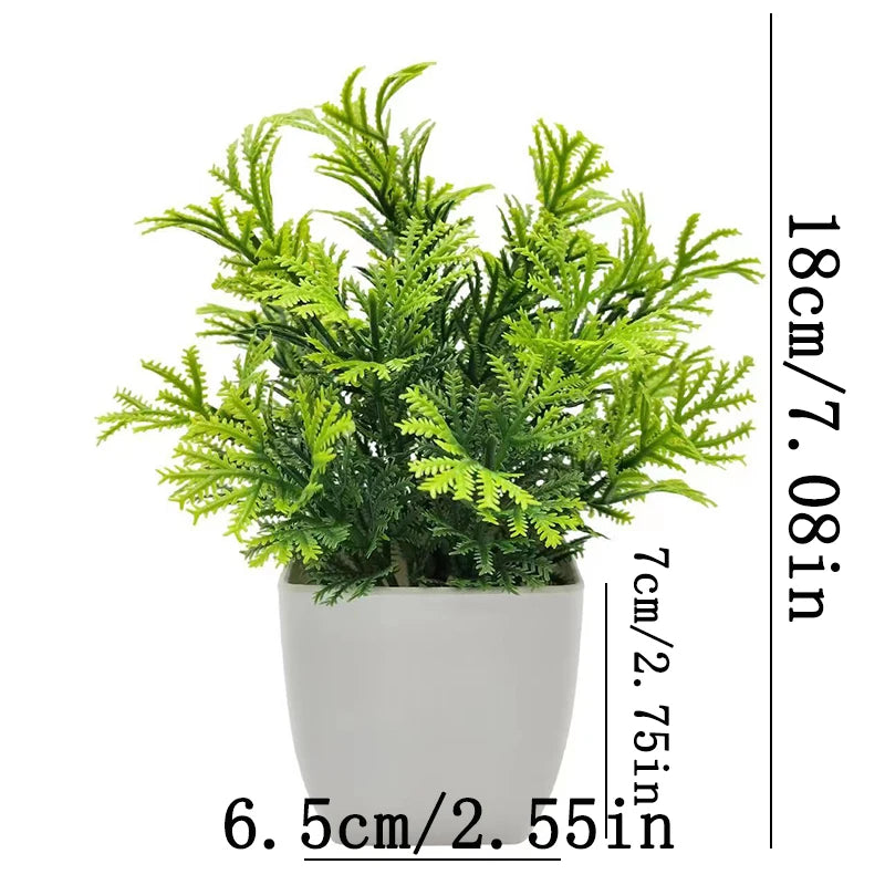 Artificial  Bonsai Plant Window Sill Office Table Desktop Decoration Plastic Fake Plant Potted Home Decor