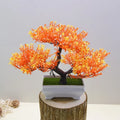 Artificial Bonsai Plant with Pot | Mini Faux Tree & Flower Décor for Home, Office & Table