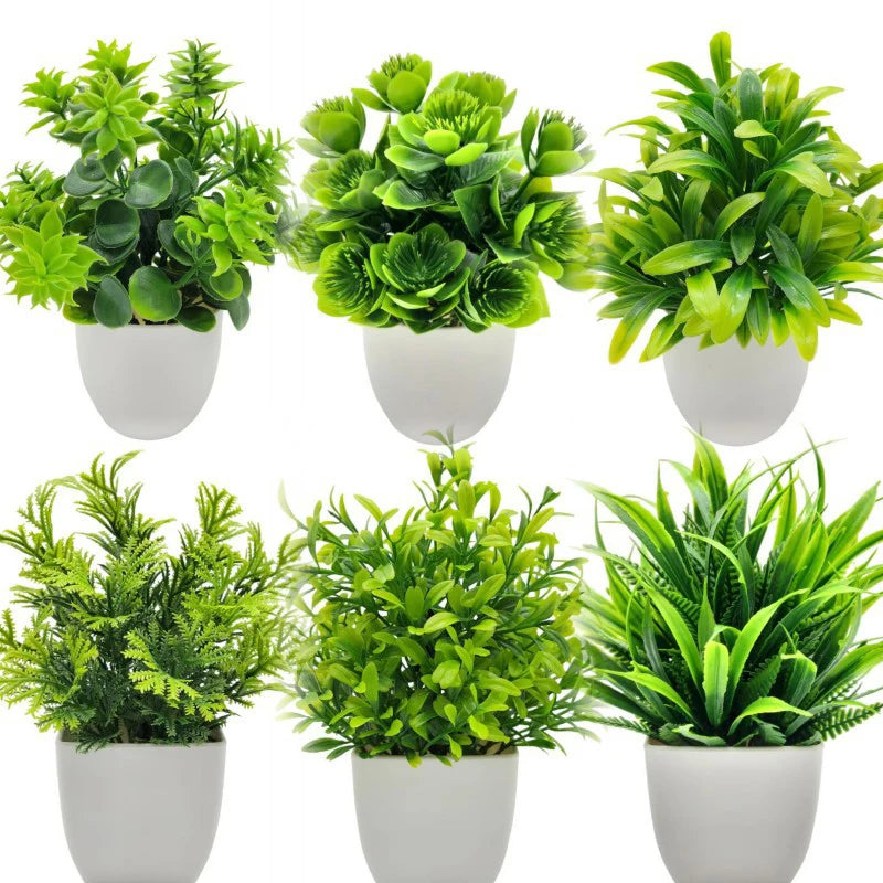 Artificial  Bonsai Plant Window Sill Office Table Desktop Decoration Plastic Fake Plant Potted Home Decor