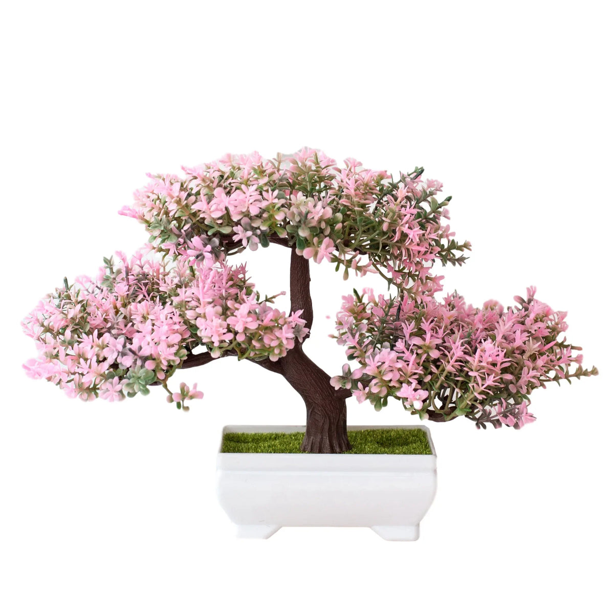 Artificial Bonsai Plant with Pot | Mini Faux Tree & Flower Décor for Home, Office & Table