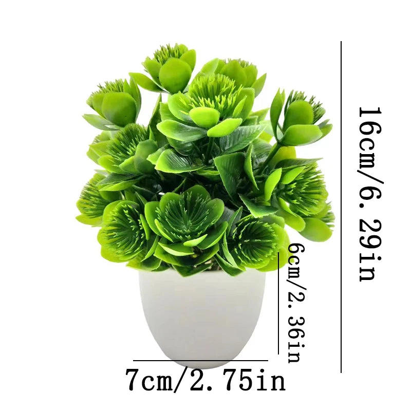 Artificial  Bonsai Plant Window Sill Office Table Desktop Decoration Plastic Fake Plant Potted Home Decor